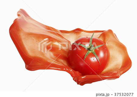 Tomato with ketchup splash 37532077