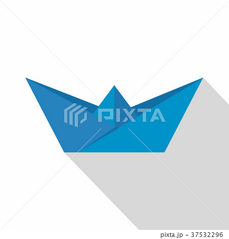 Origami ship icon, flat style Origami ship icon, flat style 37532296