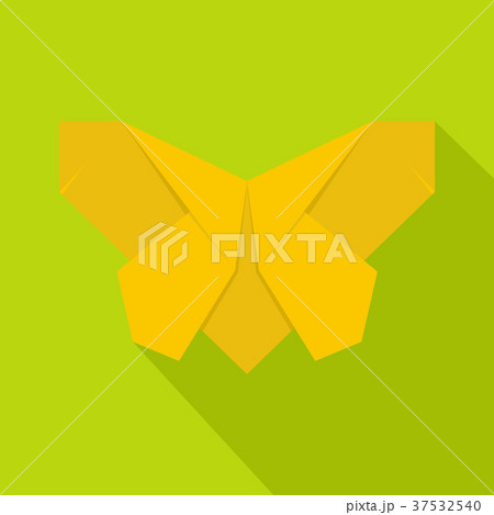 Origami butterfly icon, flat style Origami butterfly icon, flat style 37532540
