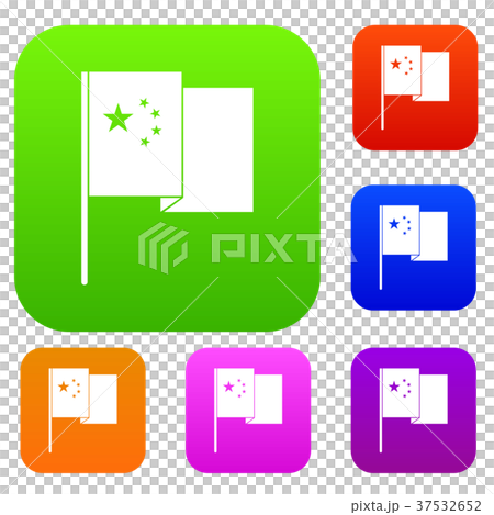 China flag set color collection 37532652