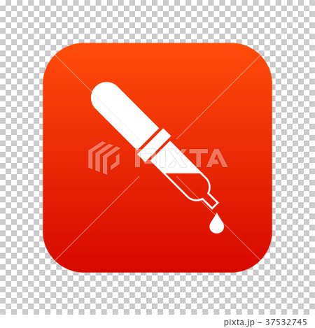 Pipette icon digital red - Stock Illustration [37532745] - PIXTA