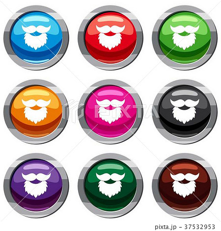 Beard and mustache set 9 collection 37532953