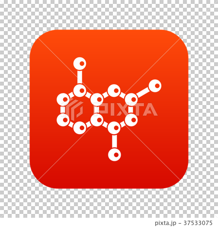 Molecule icon digital red - Stock Illustration [37533075] - PIXTA