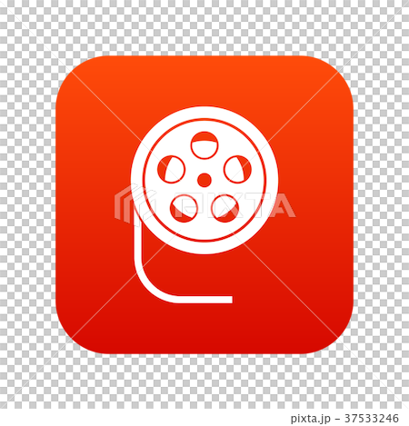 Reel with film icon digital red Reel with film icon digital red 37533246