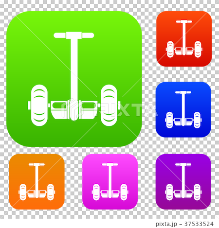 Two wheeled battery powered vehicle set color collection 37533524