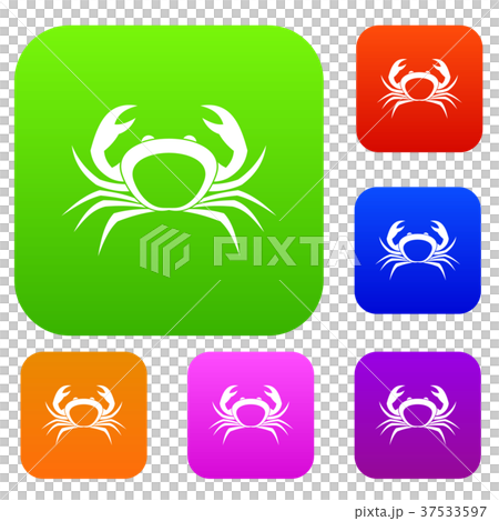 Crab set color collection 37533597