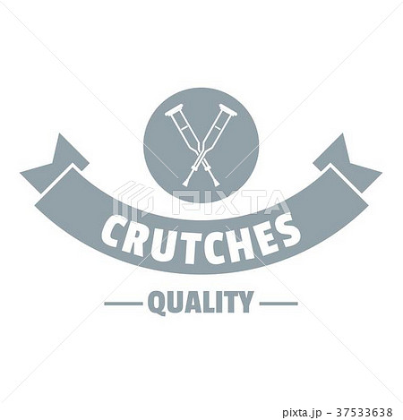 Quality crutches logo, simple gray style Quality crutches logo, simple gray style 37533638