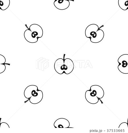 Half apple pattern seamless black Half apple pattern seamless black 37533665