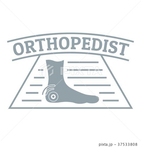 Leg orthopedic logo, simple gray style Leg orthopedic logo, simple gray style 37533808
