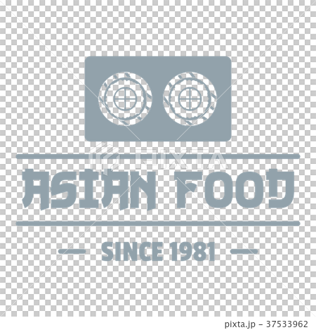 Traditional asian food logo, simple gray style 37533962