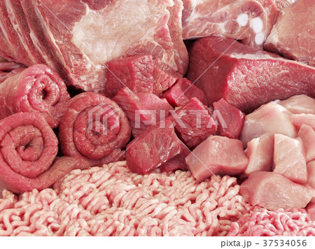 Various types of meat, full-frame 37534056