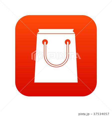 Paper bag icon digital red Paper bag icon digital red 37534057