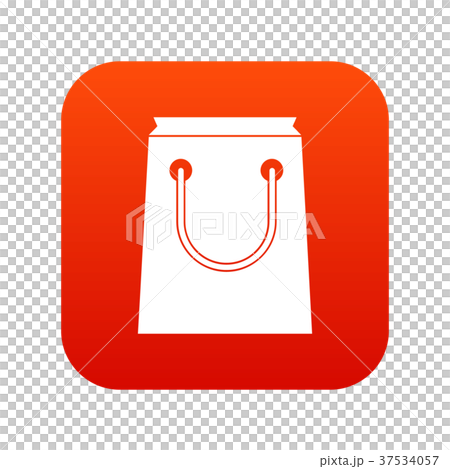 Paper bag icon digital red Paper bag icon digital red 37534057