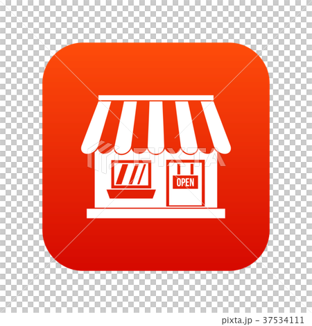 Shop icon digital red-插圖素材 [37534111] - PIXTA圖庫