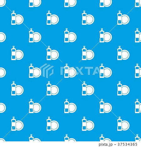 Dishwashing liquid detergent and dish pattern seamless blue 37534365