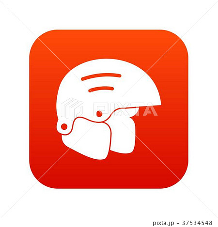Snowboard helmets icon digital red 37534548