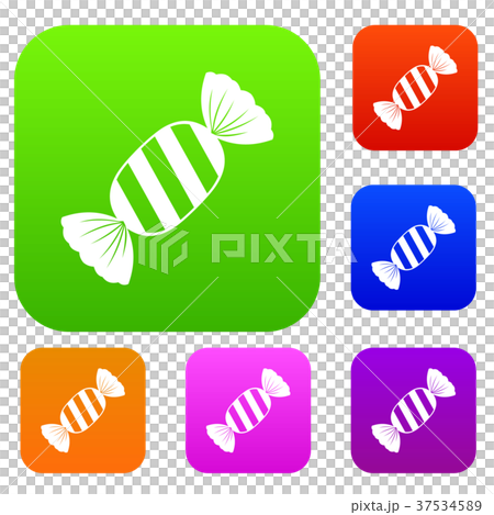 Delicious candy set color collection - Stock Illustration [37534589 ...