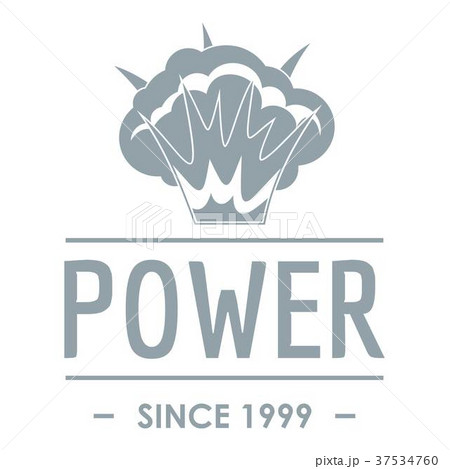 Powerful logo, simple gray style Powerful logo, simple gray style 37534760