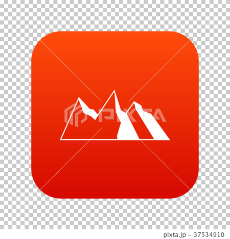 Mountains icon digital red - Stock Illustration [37534910] - PIXTA