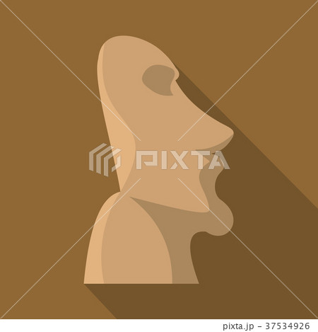 Easter island icon, flat style Easter island icon, flat style 37534926