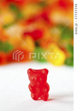 Red Gummie Bear; Many Gummie Bears in Background 37535348