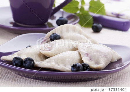 Sweet ravioli with blueberries (Polish desert) Sweet ravioli with blueberries (Polish desert) 37535404