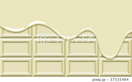 Melting Board Chocolate Background White Stock Illustration