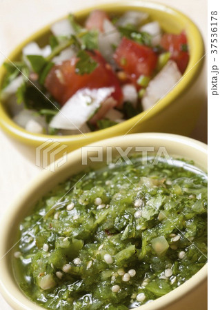 Two Types of Mexican Salsas 37536178