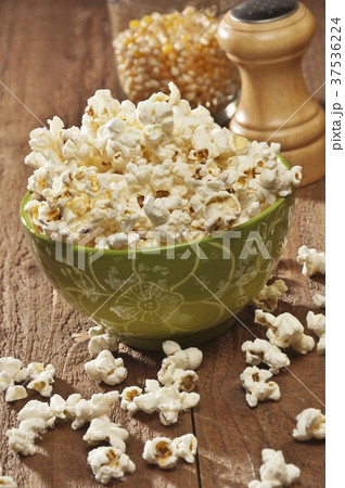 Bowl of Homemade Gluten Free Salted Popcorn Bowl of Homemade Gluten Free Salted Popcorn 37536224