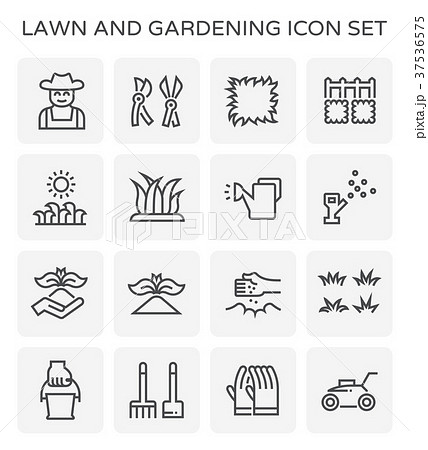 lawn gardening icon lawn gardening icon 37536575