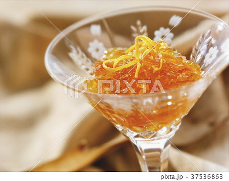 Orange Marmalade in a Crystal Stem Glass 37536863