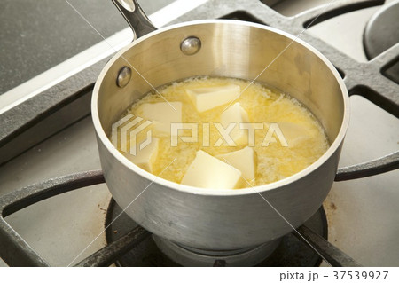 Melting Butter in a Pot on the Stove Melting Butter in a Pot on the Stove 37539927
