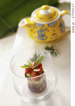 Fruit salad in glass 37540117