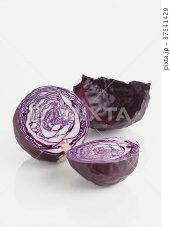 Red cabbage on a white surface 37541429