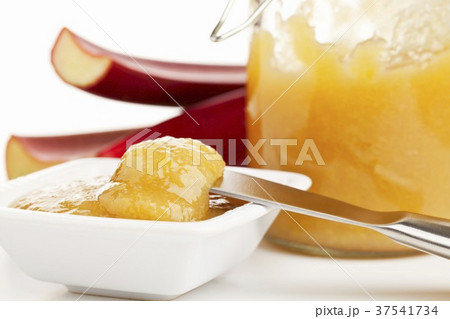 Rhubarb jam and fresh rhubarb Rhubarb jam and fresh rhubarb 37541734