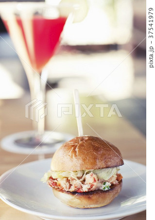 Lobster Sandwich Slider on a Roll 37541979