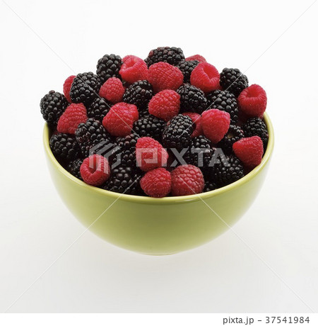 Bowl of Raspberries and Blackberries Bowl of Raspberries and Blackberries 37541984