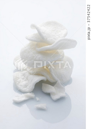 A stack of prawn crackers 37542422