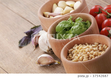 Ingredients for pesto with tomaotes 37542687