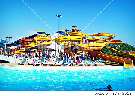 Poolside water park 37545018