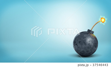 3d rendering of a large and old iron bomb stands 3d rendering of a large and old iron bomb stands 37546443