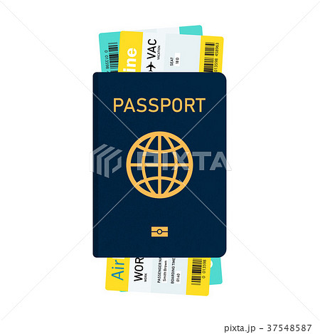 passport and boarding pass tickets icon 37548587