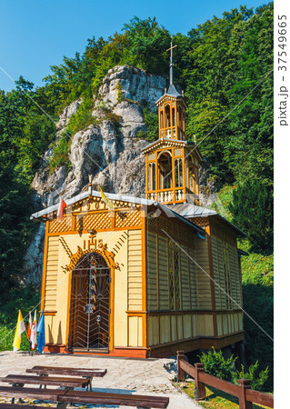 Chapel on the water in Ojcow National Park, Poland 37549665