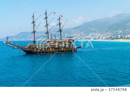 Wooden sailing tourist ships in the Mediterranean Wooden sailing tourist ships in the Mediterranean 37549798