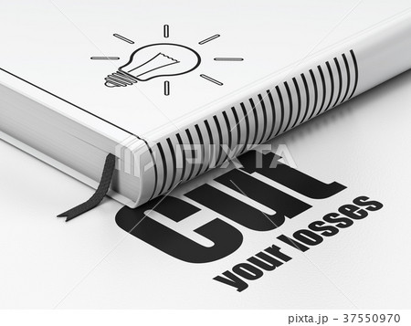 Finance concept: book Light Bulb, Cut Your losses 37550970