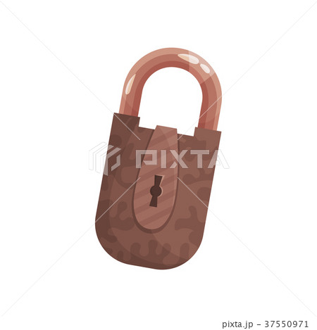 Antique bronze old padlock vector Illustration 37550971