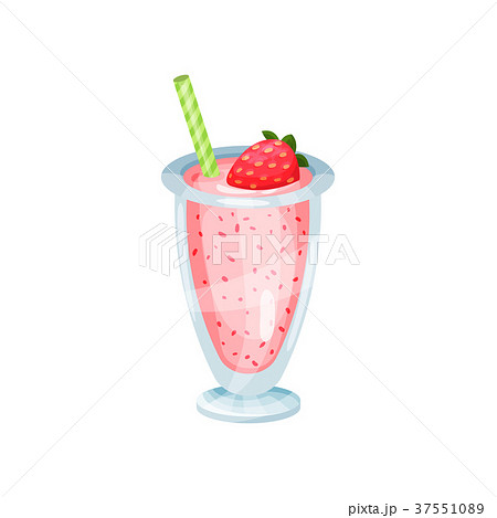 Fresh Strawberry Smoothie Healthy Food Forのイラスト素材