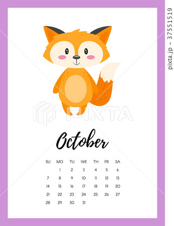 October 2018 year calendar page 37551519