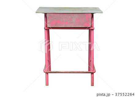 Old school desk isolated. Old school desk isolated. 37552264
