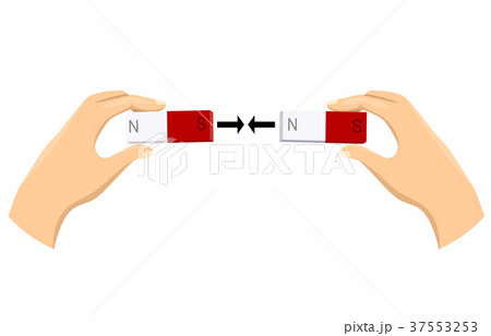 Hands Magnet Attract Illustration Hands Magnet Attract Illustration 37553253